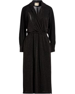 Momoní Midi Dress Polyester, Viscose, Polyamide, Metal Fiber, Elastane - Black