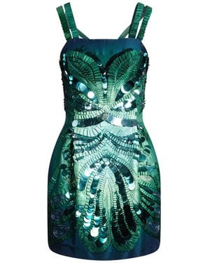 Alberta Ferretti Mini Dress Silk - Green