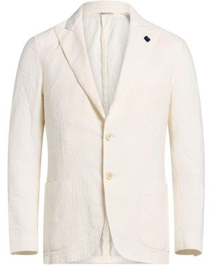 Lardini Ivory Blazer Cotton, Linen, Elastane - Natural