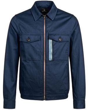 Paul Smith Jacket Organic Cotton, Elastane - Blue