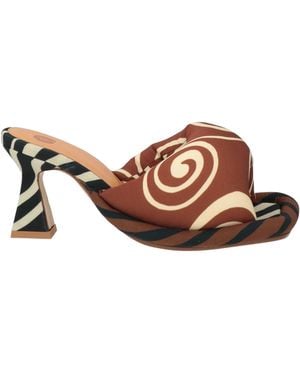 Ugo Paulon Sandals Textile Fibers - Brown