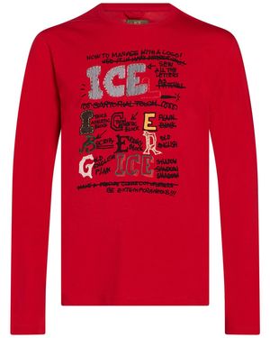 Ice Iceberg T-Shirt Cotton, Elastane - Red