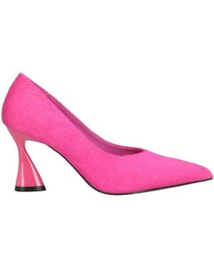 Jeannot Fuchsia Pumps Leather - Pink