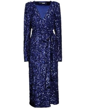 ROTATE BIRGER CHRISTENSEN Sequin Maxi Dress - Blue
