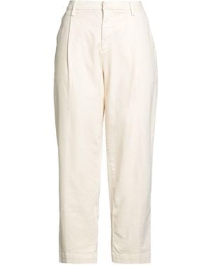 Roy Rogers Ivory Pants Cotton, Lyocell, Elastane - White