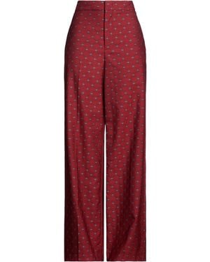 Etro Brick Pants Wool, Cotton - Red