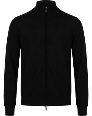 Barba Napoli Cardigan Virgin Wool - Black