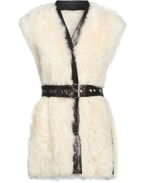DROMe Cream Coat Lambskin, Shearling - Natural