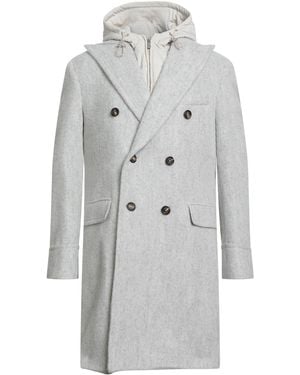 Eleventy Platinum Light Coat Alpaca Wool, Polyamide, Wool - Grey
