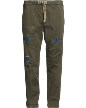 White Sand Military Pants Cotton, Elastane - Green
