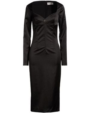 Blugirl Blumarine Midi Dress Polyester, Elastane - Black