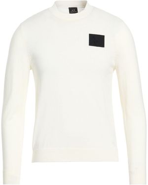 ARMANI EXCHANGE Sweater Acrylic, Virgin Wool - White