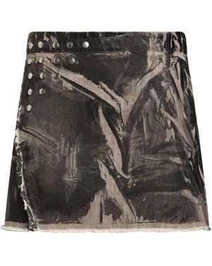 Rick Owens Denim Skirt - Black