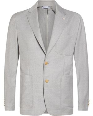 Manuel Ritz Light Blazer Virgin Wool, Elastane - Gray