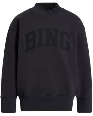 Anine Bing Charcoal Sweatshirt Cotton, Polyester - Blue