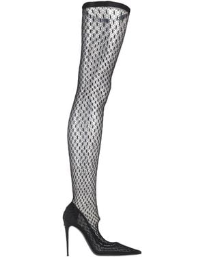 Dolce & Gabbana Boot Textile Fibers - White