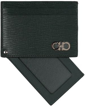 Ferragamo Dark Document Holder Calfskin - Green