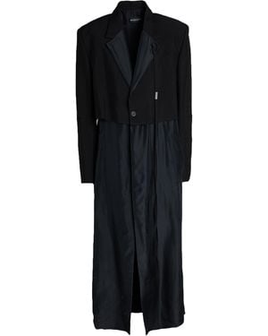 Ann Demeulemeester Overcoat & Trench Coat Viscose, Silk - Black