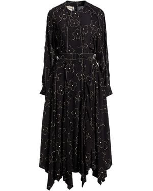 LOVEBIRDS Elderberry High-Low Grommet Knit Maxi Dress in Black | Lyst
