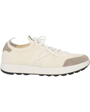 Kiton Sneakers Leather, Textile Fibers - White