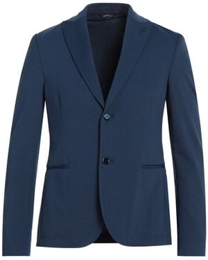 Daniele Alessandrini Stretch Cotton-Blend Blazer - Blue