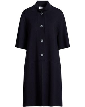 Gran Sasso Per Mocerino 1949 Midnight Midi Dress Virgin Wool - Blue