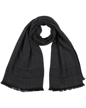 Dolce & Gabbana Fringed Herringbone Cashmere Scarf - Black