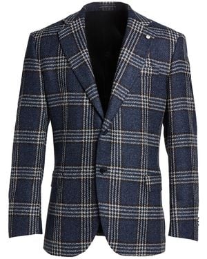 L.B.M. 1911 Slate Blazer Virgin Wool, Polyester - Blue