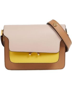 Marni Light Cross-Body Bag Calfskin, Brass - Natural
