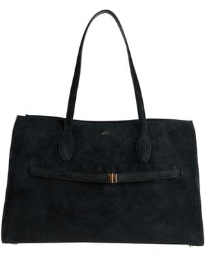 TOTEME Shoulder Bag Leather - Black