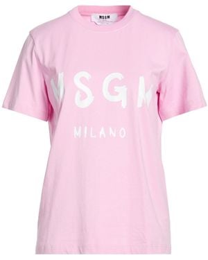 MSGM T-Shirt Cotton - Pink