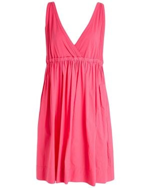 Attic And Barn Fuchsia Midi Dress Cotton - Pink