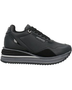 Apepazza Sport Sneakers Leather, Textile Fibers - Black