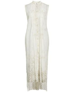 Masnada Ivory Maxi Dress Cotton - White