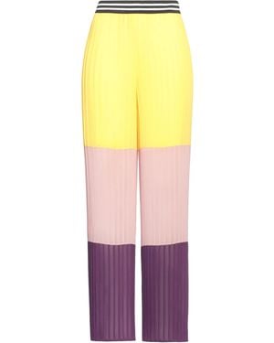 Pianurastudio Pants Polyester, Viscose, Elastane, Rubber - Yellow