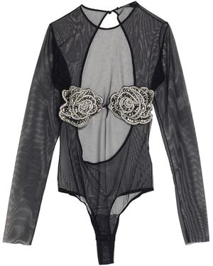 Amen Bodysuit Polyamide, Elastane, Glass - Gray