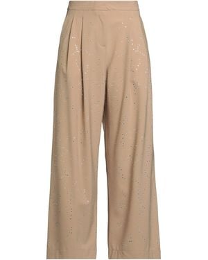 Alysi Chocolat Sand Pants Polyester, Virgin Wool, Elastane - Natural