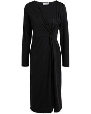 Sandro Ferrone Midi Dress Polyester, Viscose, Polyamide, Elastane - Black
