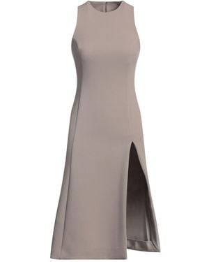 Ami Paris Sand Midi Dress Virgin Wool - Gray