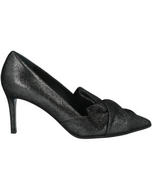 Chantal 1962 Charcoal Loafers Leather - Black