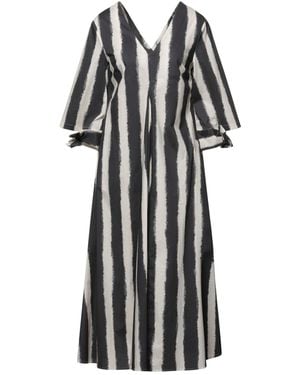 Liviana Conti Midi Dress Cotton, Elastane - Black