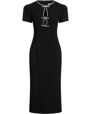 Self-Portrait Midi Dress - Black