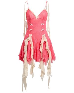 Aniye Records Mini Dress Polyamide, Elastane - Red