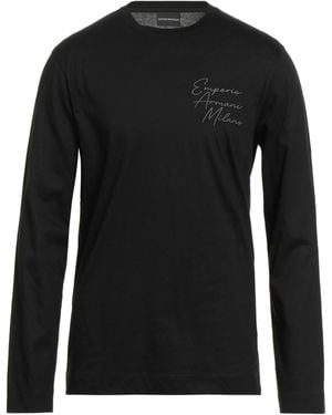 Emporio Armani Long Sleeve T-Shirts − Sale: up to −43
