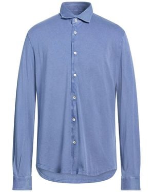 Fedeli Slate Shirt Cotton - Blue