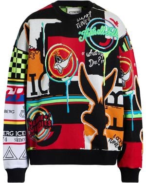 Iceberg Sweater Viscose, Polyester, Polyamide - Black