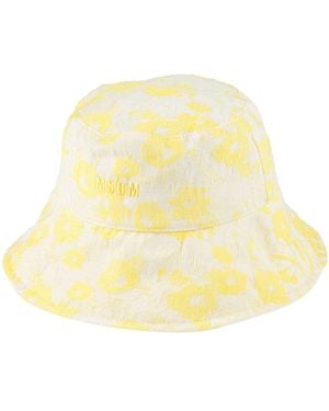 MSGM Hat Polyester, Cotton - Yellow