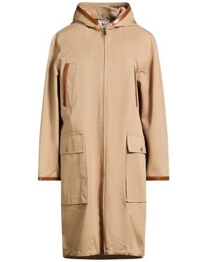 Semicouture Sand Overcoat & Trench Coat Cotton - Natural