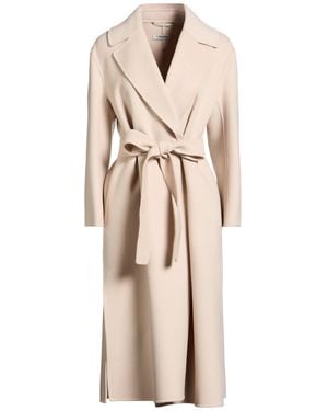 Max Mara Coat Virgin Wool - Natural