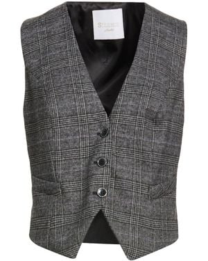 SILENCE LIMITED Tailored Vest Pes, Rayon, Elastane - Black